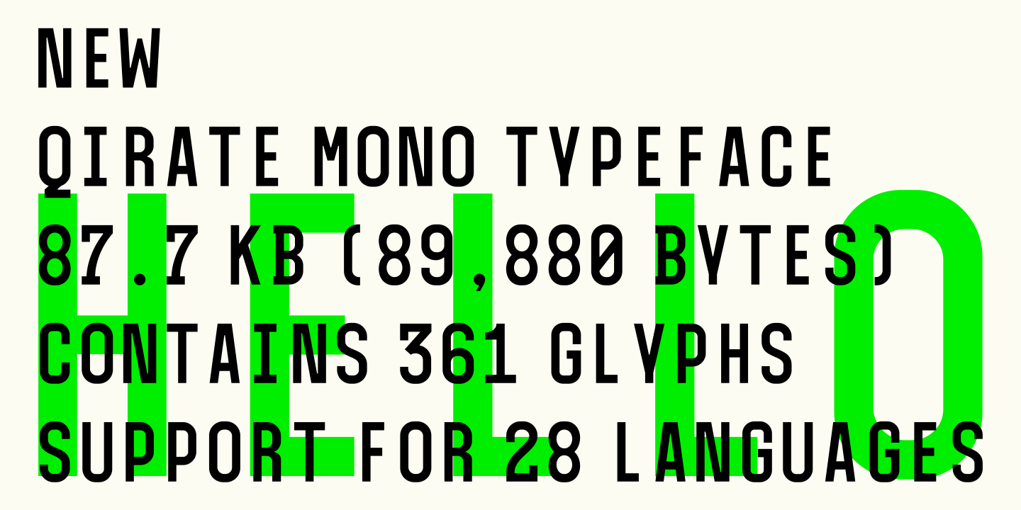 Qirate Mono Regular Font preview